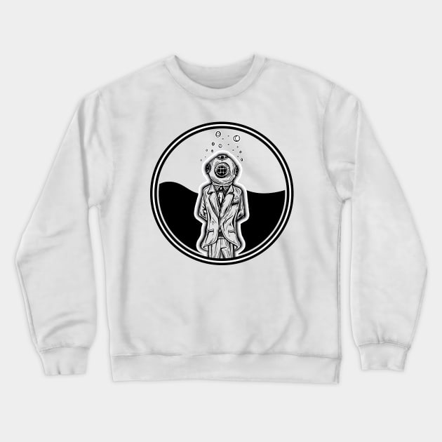 Scuba Man Crewneck Sweatshirt by jondenby